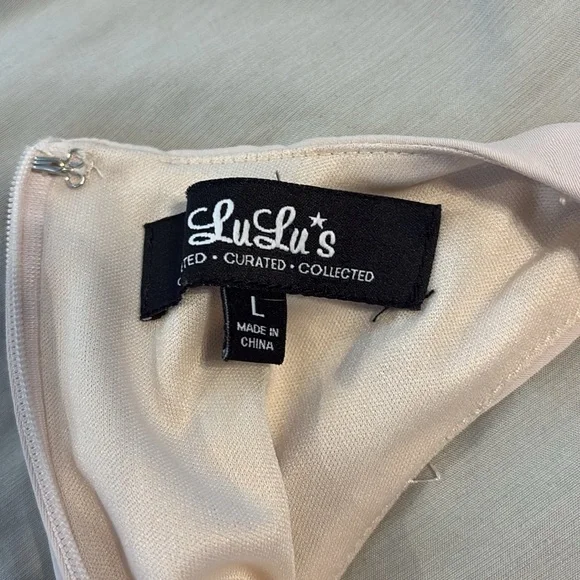 Lulus Blush Lace-Up Side Sleeveless Shift Dress Size Large - Picture 7 of 9